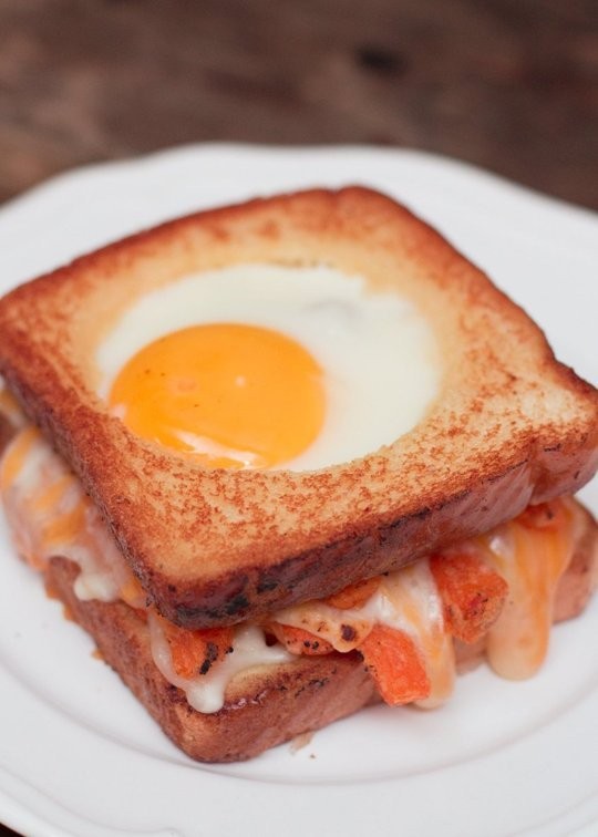Grilled cheese breakfast sandwich