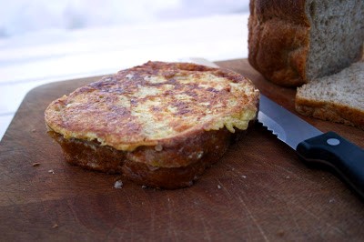Grilled cheese croque monsieur