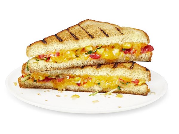 Grilled cheese with corn