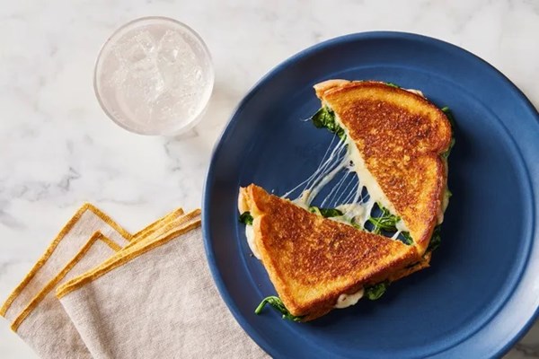 Grilled cheese with greens