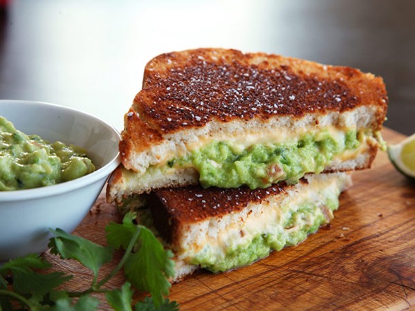 Grilled cheese with guacamole