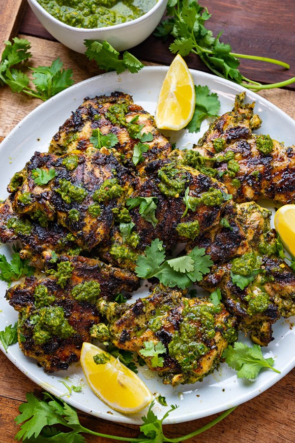 Grilled chermoula chicken