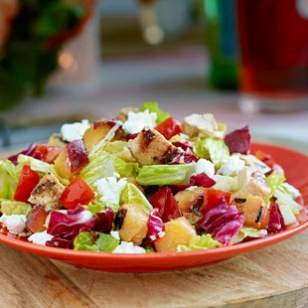 Grilled chicken & nectarine chopped salad