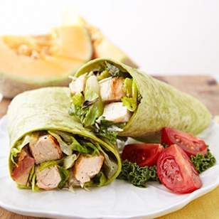 Grilled chicken Caesar salad wrap