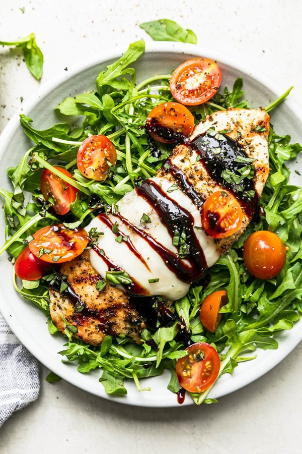 Grilled chicken Caprese