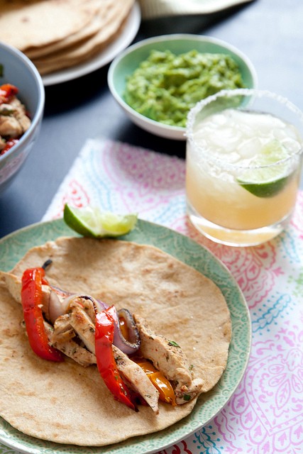Grilled chicken fajitas 