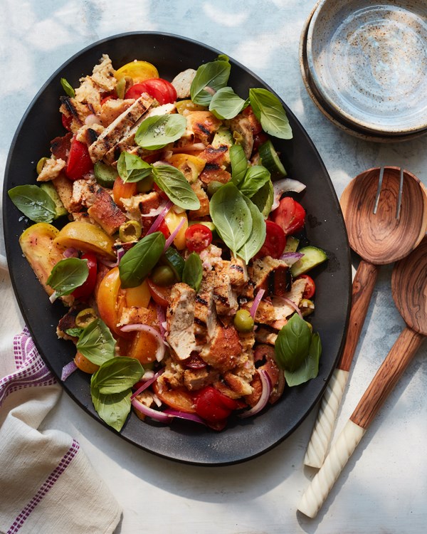 Grilled chicken panzanella
