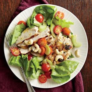 Grilled chicken salad with orange vinaigrette