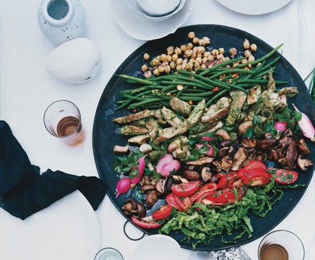 Grilled chicken summer salad