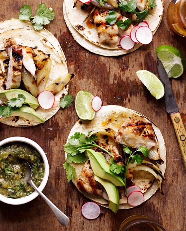 Grilled chicken tacos