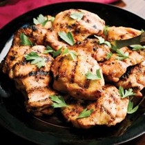 Grilled chicken thighs