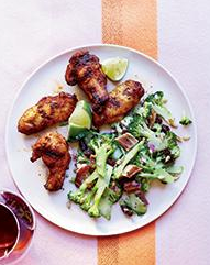 Grilled chicken wings with 9-spice dry rub