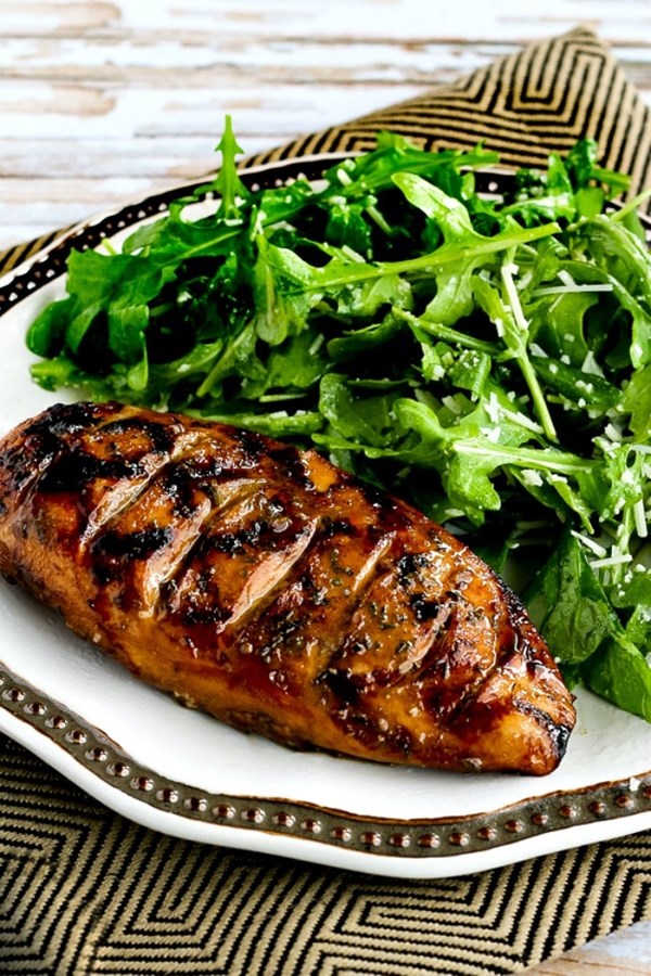 Grilled chicken with balsamic vinegar