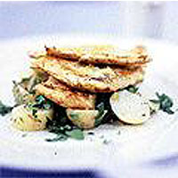 Grilled chicken with olive butter