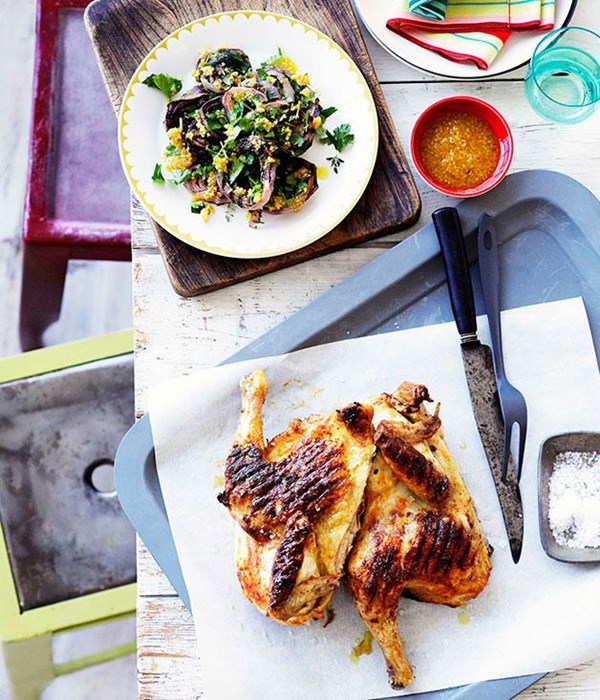 Grilled chicken with piri piri