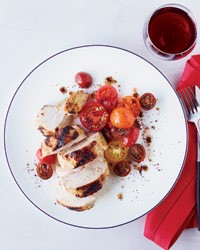 Grilled chicken with spiced red-pepper paste