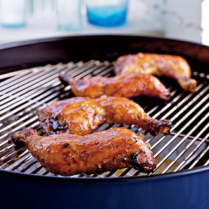 Grilled chicken with Sriracha glaze