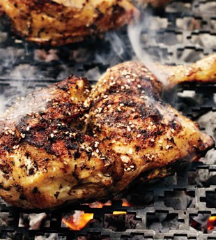 Grilled chicken with za'atar