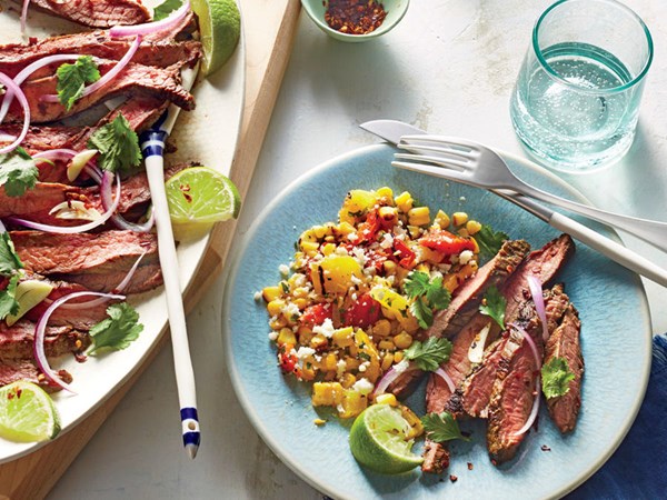 Grilled chile-lime flank steak