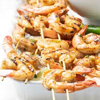 Grilled chile-lime shrimp