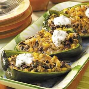 Grilled chiles rellenos