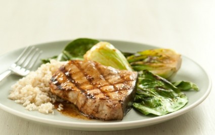 Grilled chili-garlic swordfish
