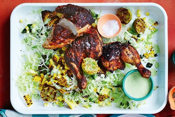 Grilled chilli chicken with iceberg slaw