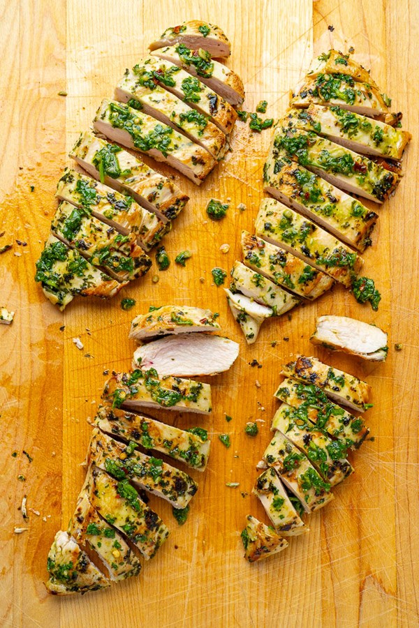 Grilled chimichurri chicken