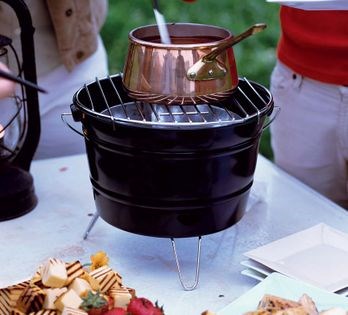 Grilled chocolate fondue