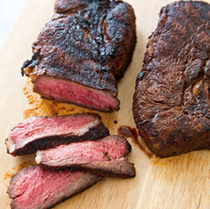 Grilled chuck steaks