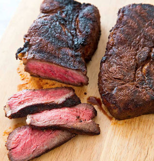 Grilled chuck steaks