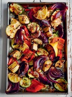 Grilled citrus, chilli and vegetable medley