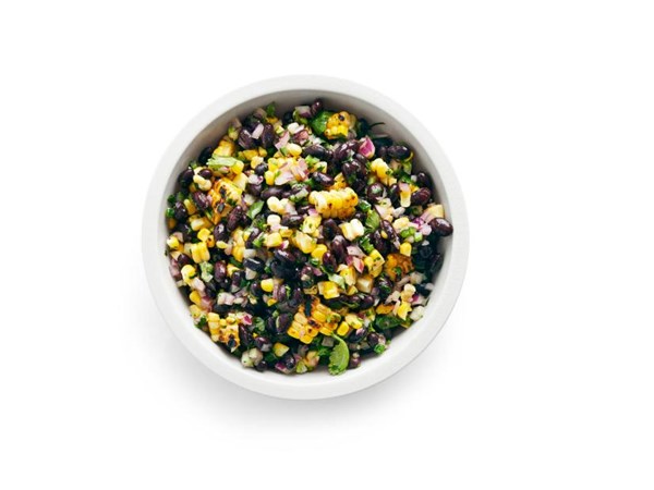 Grilled corn and black bean salsa