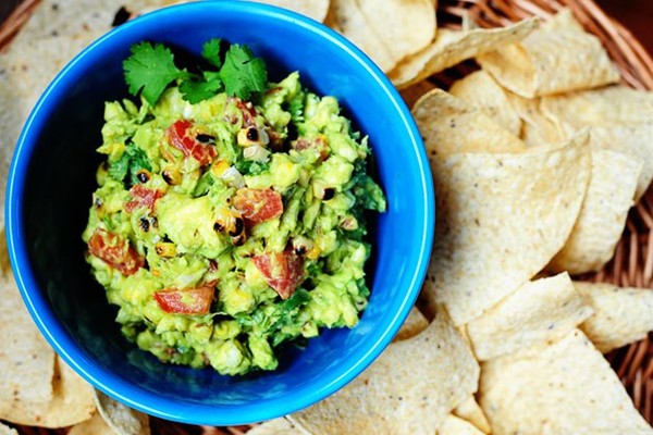 Grilled corn guacamole