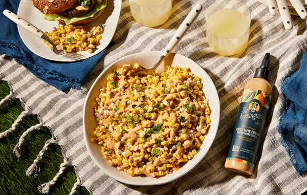 Grilled corn off the cob