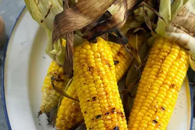 Grilled corn on the cob