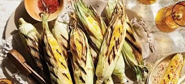 Grilled corn on the cob