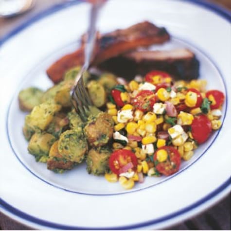 Grilled corn salad
