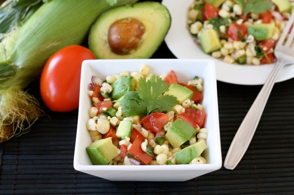 Grilled corn salad
