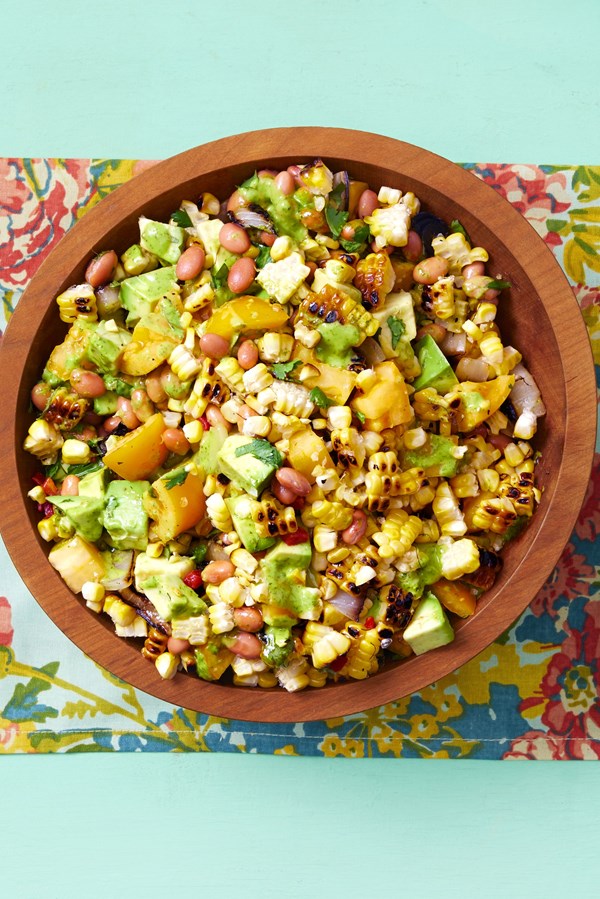 Grilled corn salad with cilantro vinaigrette