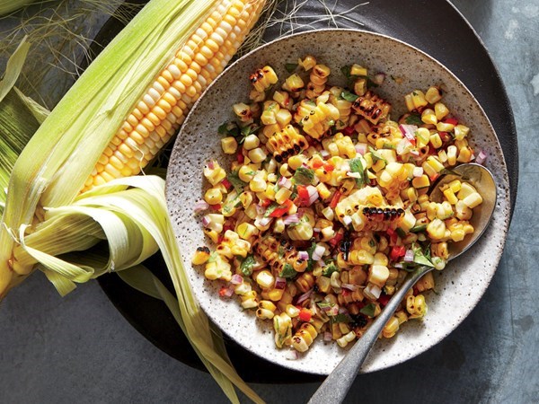 Grilled corn salsa