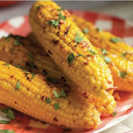 Grilled corn with chipotle butter and cilantro