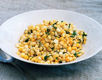Grilled corn with herbs