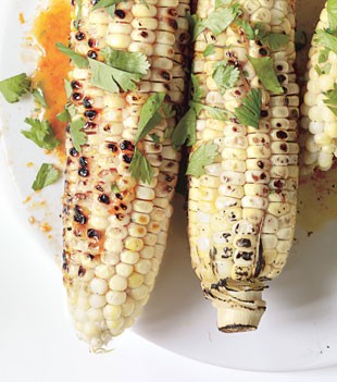 Grilled corn with hoisin-orange butter