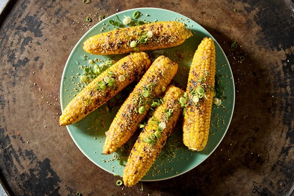 Grilled corn with miso butter and sesame salt