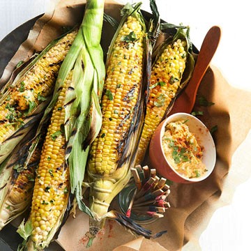 Grilled corn with smoky lime butter