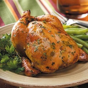 Grilled Cornish hens