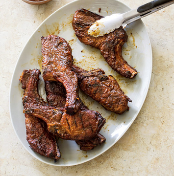 Grilled country-style pork ribs