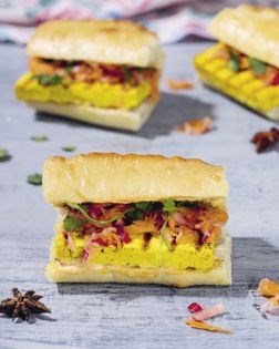 Grilled curry tofu banh mi