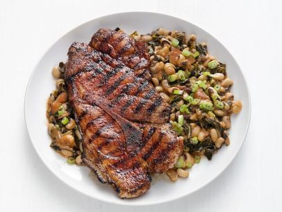 Grilled dry-rubbed pork